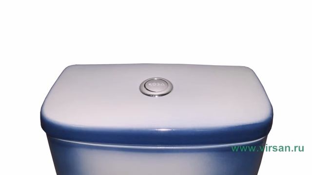 Унитаз-компакт ROSA "ЛИРА" цвет синий декор смотреть онлайн