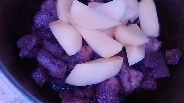 Жареная картошка с мясом, в казане  очень вкусный и простой рецепт #жаренаякартошка #мясо #рецепты