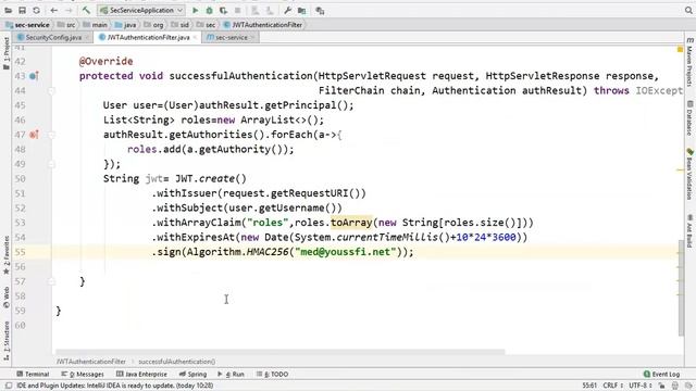 Part 6 Spring MongoDB JWT Security Angular Micro Services JWT Authentication Filter смотреть онлайн