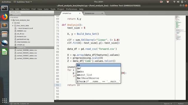 BSE Stock Analysis using Python p.8 - Prediction of forward sample - The End смотреть онлайн