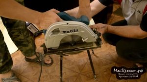 Как быстро пилить ламинат. Циркулярная пила Makita 5704R. Прокат инструмента в Красноярске.