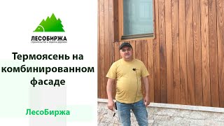 Отделка фасада термодеревом