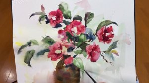 [Eng sub] Bouquet of camellia Flowers / Watercolor painting / Calming art