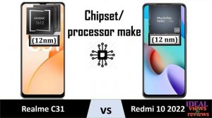 Realme C31 vs Xiaomi Redmi 10 2022 // redmi 10 2022 vs realme C31