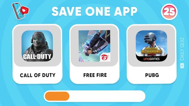 Save One App 📲🎮😳 Most Popular Apps and Mobile Games | Daily Quiz смотреть онлайн