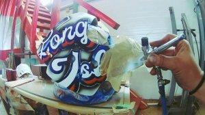 Аэрография на шлеме часть 2