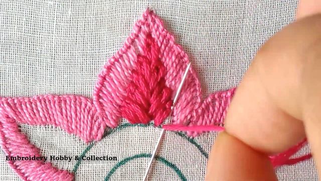 Latest flower hand embroidery tutorial/Needle art/Bordado fentacia #handembroidery #sewinghacks