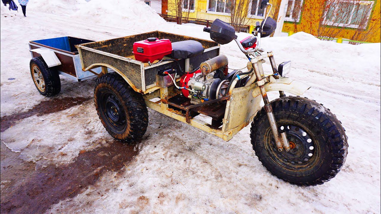ПРИЦЕП СВОИМИ РУКАМИ ДЛЯ САМОДЕЛЬНОГО ТРИЦИКЛА смотреть онлайн