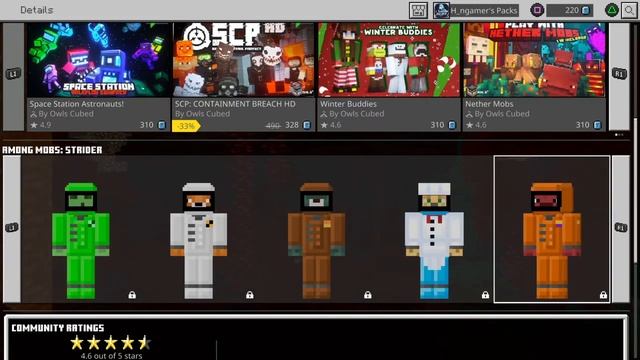 THE BEST AMONG US SKIN PACKS TO BUY! - MINECRAFT PS4 BEDROCK смотреть онлайн