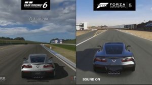 Forza Motorsport 5 vs. Gran Turismo 6 Corvette Stingray C7 @ Laguna Seca.