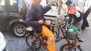 Заточной станок из велосипеда и уличная заточка ножей  инструмента