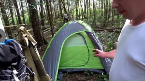 В носках по болоту. Поход с детьми в лес с ночевкой. Копчение рыбы на костре. Обзор снаряжения.