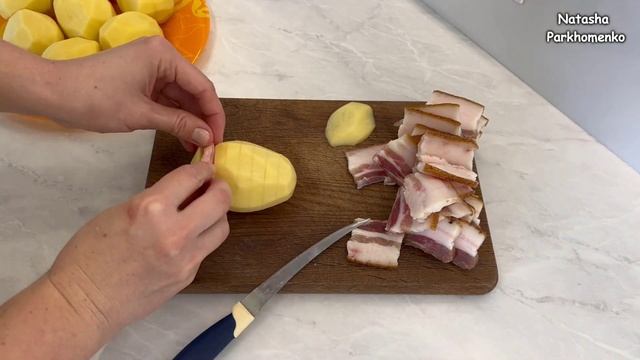 Картошка-Гармошка с Салом / Картошка с Салом / Картошка в Духовке / Baked Potatoes Recipe