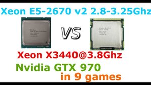 Xeon E5-2670 v2 vs Xeon X3440 + GTX 970 High-Ultra settings 1080p in 9 games