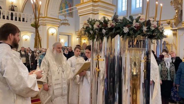 Великое освящение воды. Святое Богоявление. Спасо Вознесенский собор Симбирска смотреть онлайн