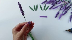 Лаванда из фоамирана. Легко и быстро. Lavender flowers DIY
