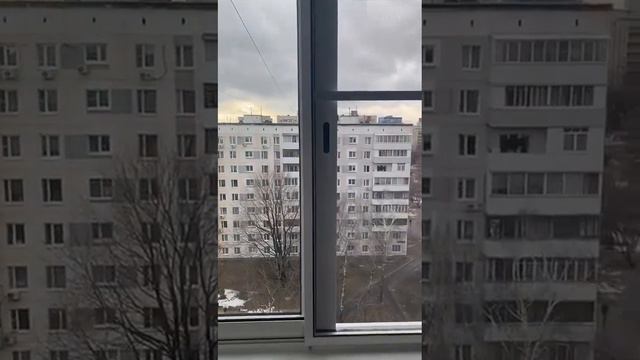 Холодное остекление балкона, со шкафом - ОкнаСкай
