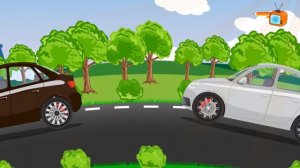 Раскраска - виды машинок. Седан Cars for kids