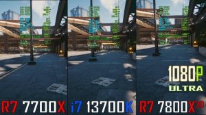 RYZEN 7 7700X vs INTEL i7 13700K vs RYYZEN 7 7800X3D || PC GAMES BENCHMARK TEST ||