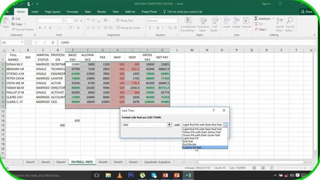 ms excel  formula, Training Tutorials|Ms office 2016| Sachem kenya