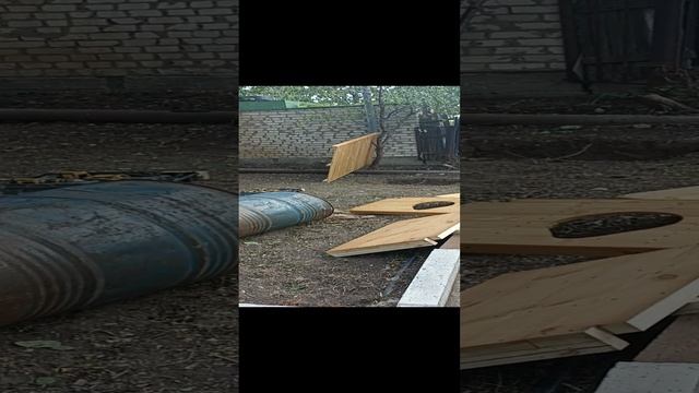 установка деревянного туалета