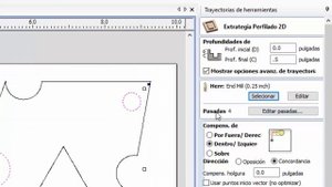 diseño en corel draw y corte con vectric aspire