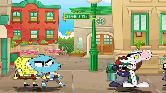 THE FUNNIEST CAT AND  SEA SPONGE TEAM UP VS MUGEN CHARACTERS IN SURVIVAL MODE