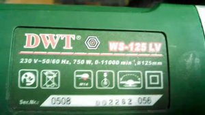 Углошлифмашина DWT WS-125 LV. Обзор инструмента
