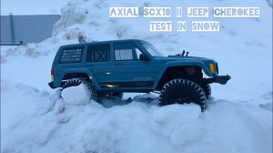 Off-road in the snow from Axial SCX10 II Jeep Cherokee 4WD
