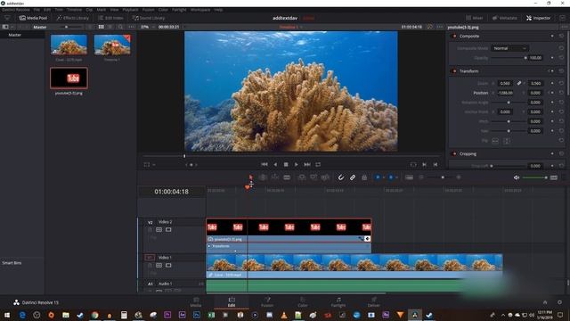 Davinci Resolve - How to Move Images (Animate Movement)