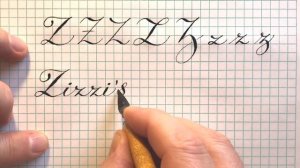 Английская прописная и строчная буква Z. Как писать красивым почерком.