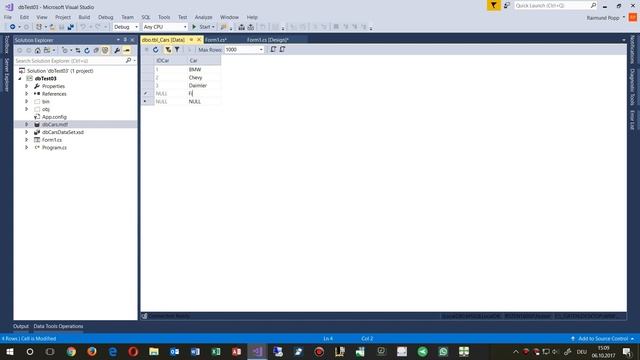 Delete Record in a Table with SQLCommand. Local SQL Database in C#Part 4
