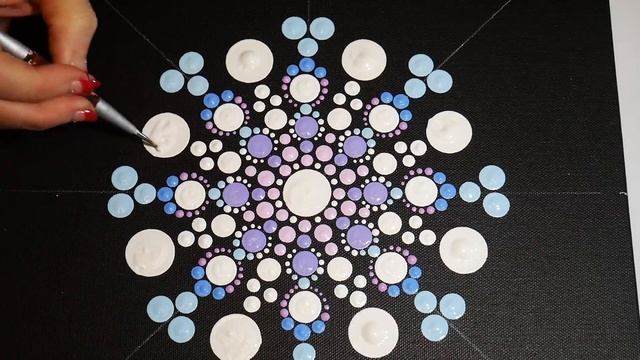 How to paint dot mandalas with Kristin Uhrig-#29 Snowflake смотреть онлайн