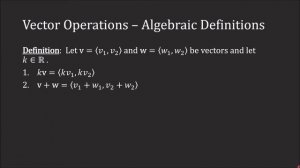 Vectors in the Plane