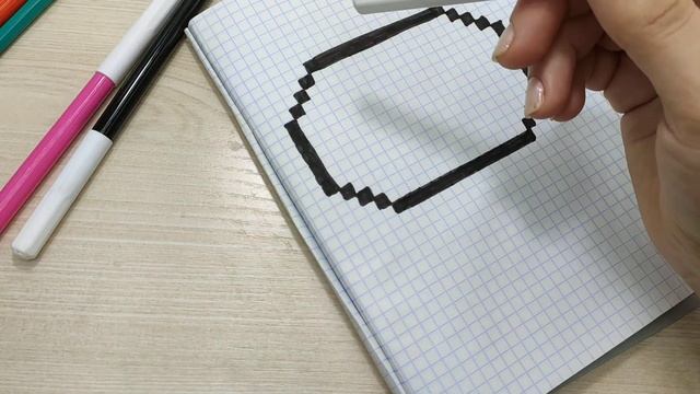 РИСУЕМ ПО КЛЕТОЧКАМ КНОПКУ ЮТЮБ / HOW TO DRAW BY CELLS, Youtube button смотреть онлайн