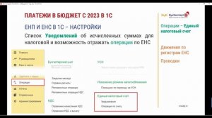 Как перейти на ЕНС в 1С 8.3 Бухгалтерия с 2023 года