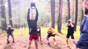 Forest workout . Тренировка в лесу во время Летнего тренировочного сбора по ОФП