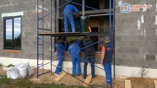 Панорамное остекление коттеджа (высота 6 метров) смотреть онлайн