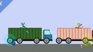 Supreme duelist stickman баги и ошибки в игре / доезжаем до конца на карта с грузовиками