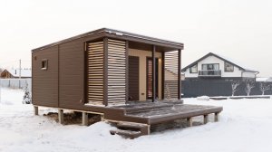 Модульная баня 5х4м с террасой