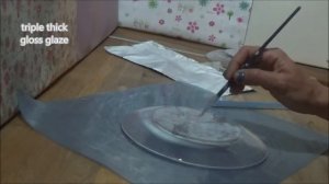 DIY napkin reverse decoupage and aluminum foil/Αντίστροφο ντεκουπάζ χαρτοπετσέτας και αλουμινόχαρτο