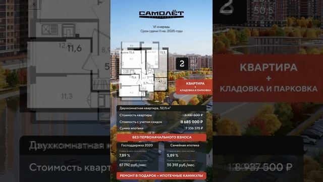 Реальные цены на квартиры в ЖК Самолёт Краснодар от застройщика, семейная ипотека и господдержка