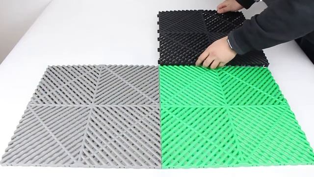 Plastic Non-Slip Interlocking Garage Floor Tiles Drainage Mats for Basement Swimming Car Parking