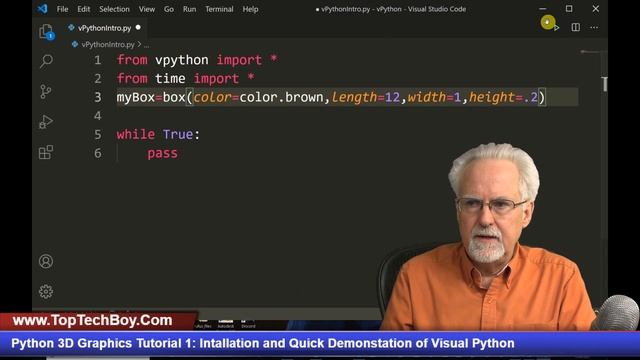 Python 3D Graphics Tutorial 1: Installation and Demonstration of Vpython