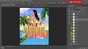 Design an EVENT FLYER ( BEACH PARTY ) IN PHOTOSHOP, PROJECT FILES PSD Included.