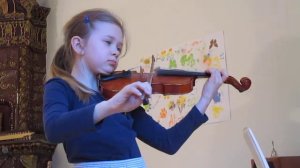 Luize (9) plays Friedrich Seitz's Violin Concerto in G Major (op.13), 2nd Movement