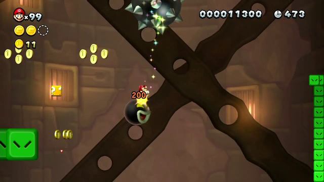 New Super Mario Bros. U - Soda Jungle-TOWER - Boost Mode free climbing (Wii U)