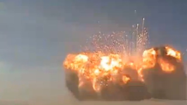 Взрыв 100 тонн взрывчатки