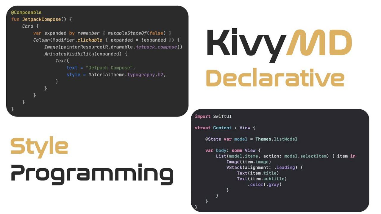 KivyMD. Example of creating widgets in declarative programming style