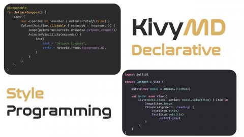 KivyMD. Example of creating widgets in declarative programming style